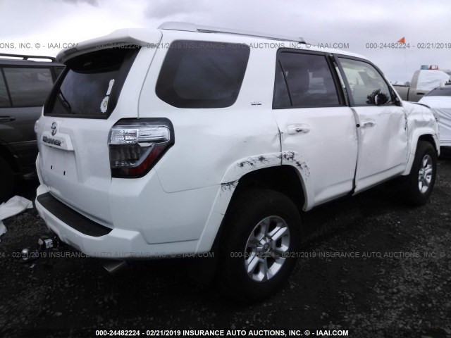 JTEBU5JR5J5547885 - 2018 TOYOTA 4RUNNER SR5 PREM/LTDL/TRAIL/TRD WHITE photo 4