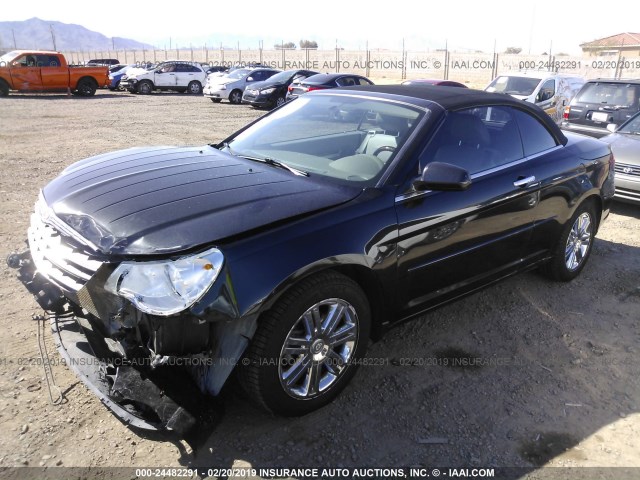 1C3LC65M68N692738 - 2008 CHRYSLER SEBRING LIMITED BLACK photo 2