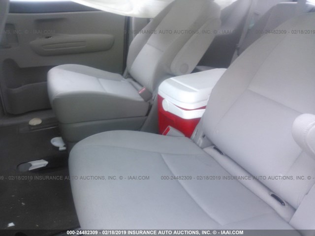 KNDMB5C13F6052337 - 2015 KIA SEDONA LX WHITE photo 8