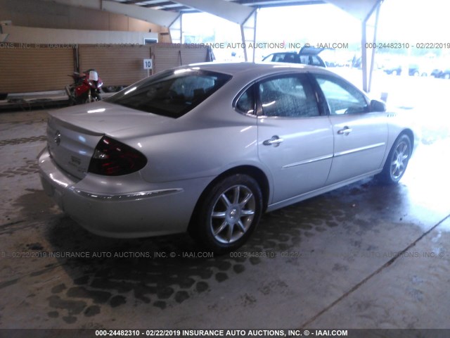 2G4WE537251264538 - 2005 BUICK LACROSSE CXS SILVER photo 4