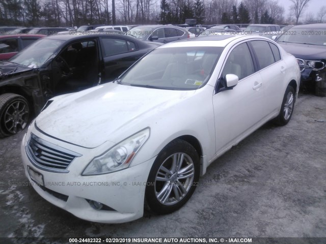 JN1CV6AR7BM351811 - 2011 INFINITI G37 WHITE photo 2