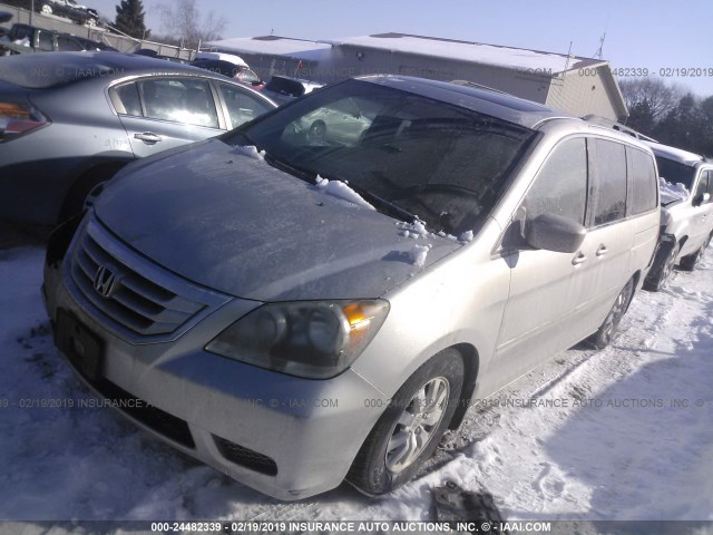 5FNRL38699B030735 - 2009 HONDA ODYSSEY EXL SILVER photo 2