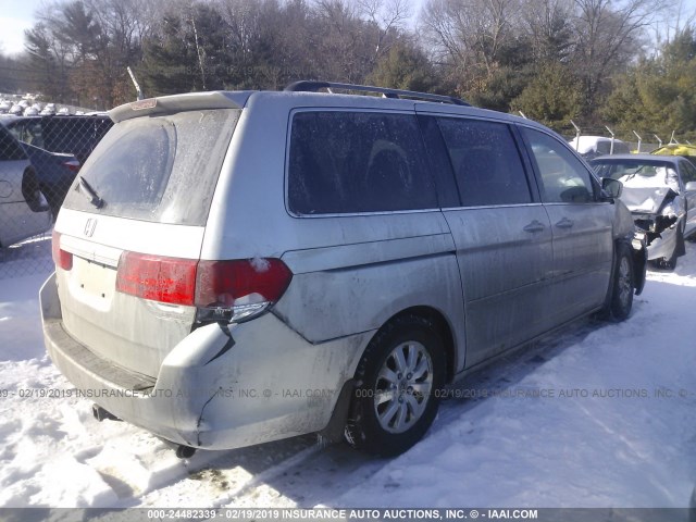 5FNRL38699B030735 - 2009 HONDA ODYSSEY EXL SILVER photo 4