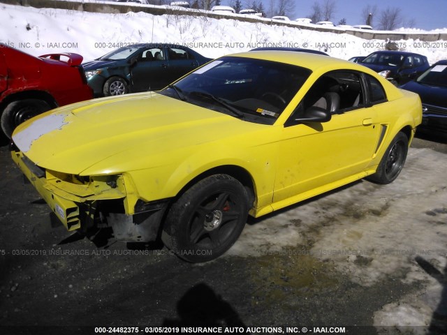 1FAFP47V61F207995 - 2001 FORD MUSTANG COBRA SVT YELLOW photo 2