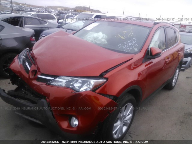 2T3DFREV5FW284268 - 2015 TOYOTA RAV4 LIMITED BLUE photo 2