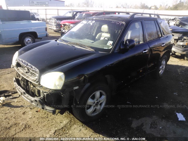 KM8SC13E36U038302 - 2006 HYUNDAI SANTA FE GLS/LIMITED BLACK photo 2