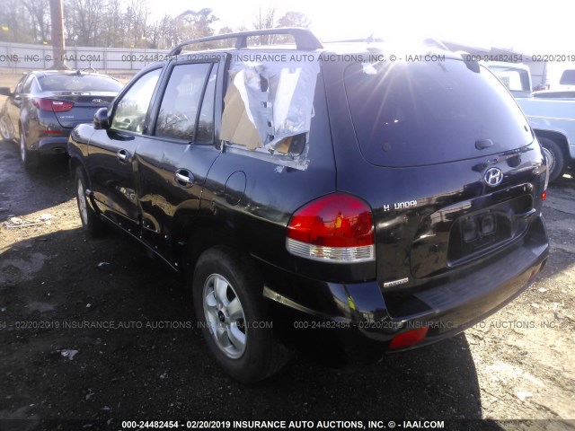 KM8SC13E36U038302 - 2006 HYUNDAI SANTA FE GLS/LIMITED BLACK photo 3