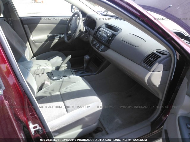 4T1BE32K66U109473 - 2006 TOYOTA CAMRY LE/XLE/SE MAROON photo 5