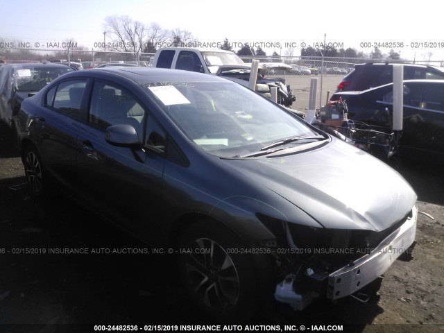 19XFB2F90DE260854 - 2013 HONDA CIVIC EXL GRAY photo 1