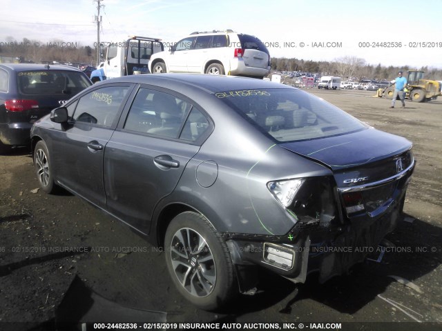 19XFB2F90DE260854 - 2013 HONDA CIVIC EXL GRAY photo 3