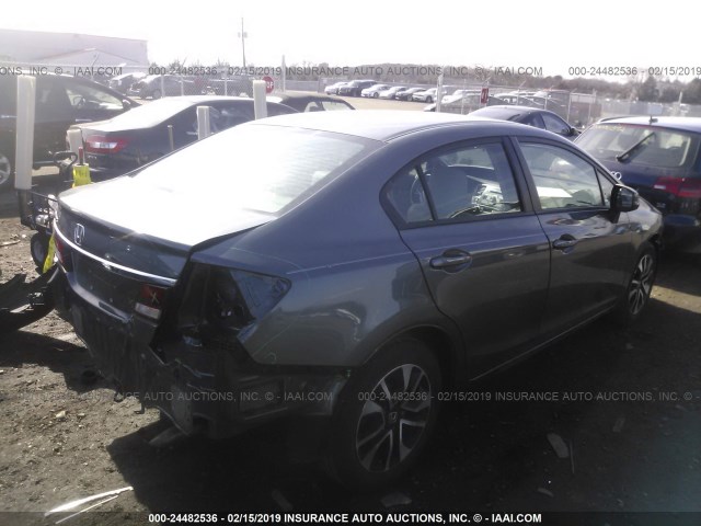 19XFB2F90DE260854 - 2013 HONDA CIVIC EXL GRAY photo 4