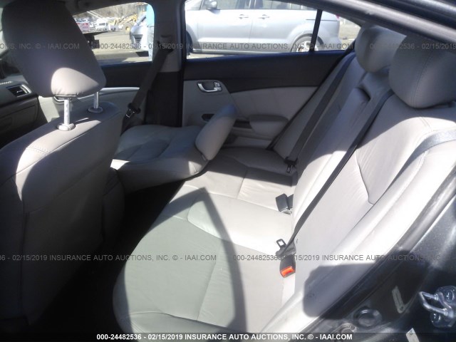 19XFB2F90DE260854 - 2013 HONDA CIVIC EXL GRAY photo 8