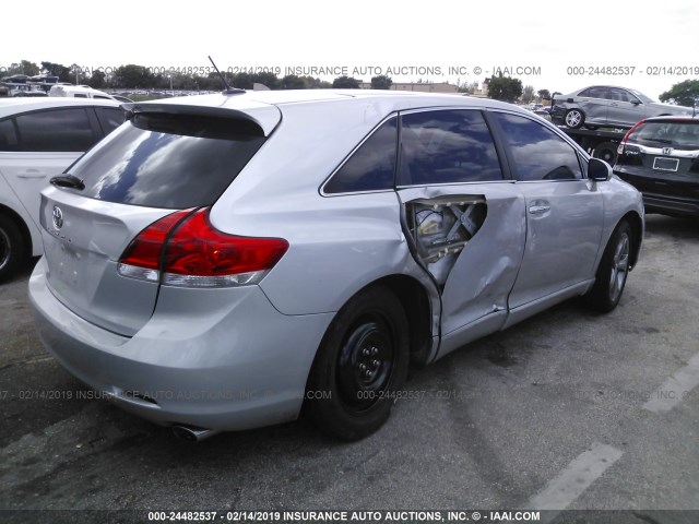 4T3ZK3BB3CU048240 - 2012 TOYOTA VENZA LE/XLE/LIMITED SILVER photo 4