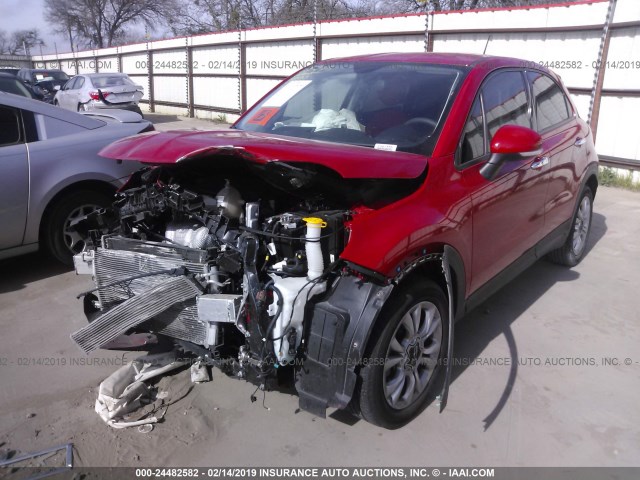 ZFBCFXBT9GP339792 - 2016 FIAT 500X EASY RED photo 2