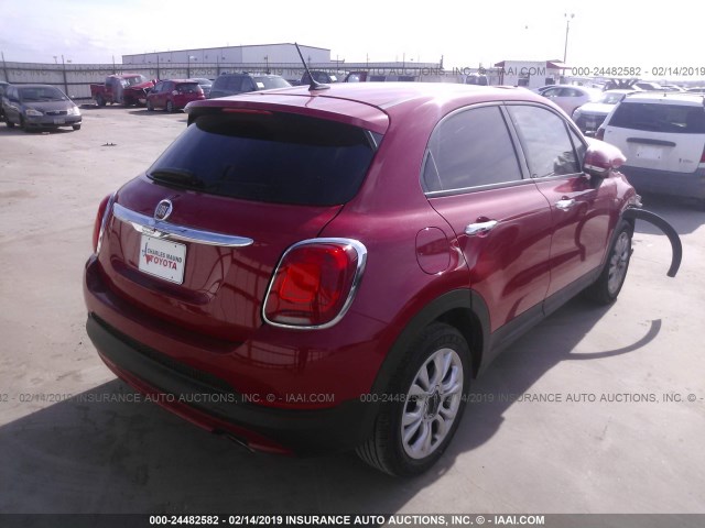 ZFBCFXBT9GP339792 - 2016 FIAT 500X EASY RED photo 4