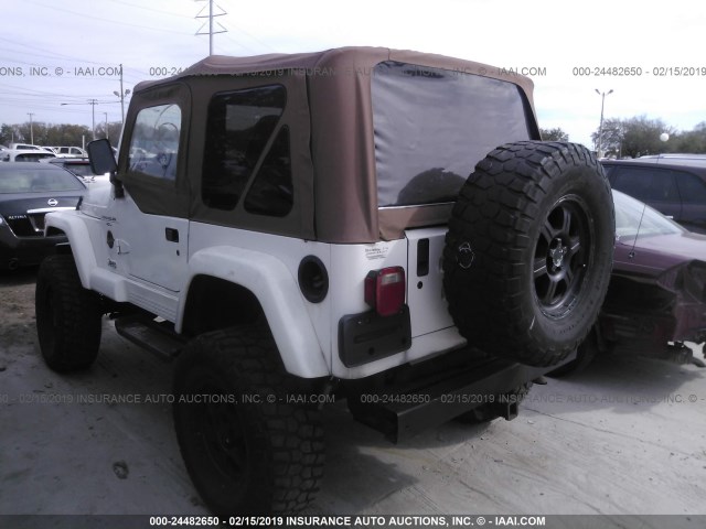 1J4FY49SXWP760770 - 1998 JEEP WRANGLER / TJ SAHARA WHITE photo 3