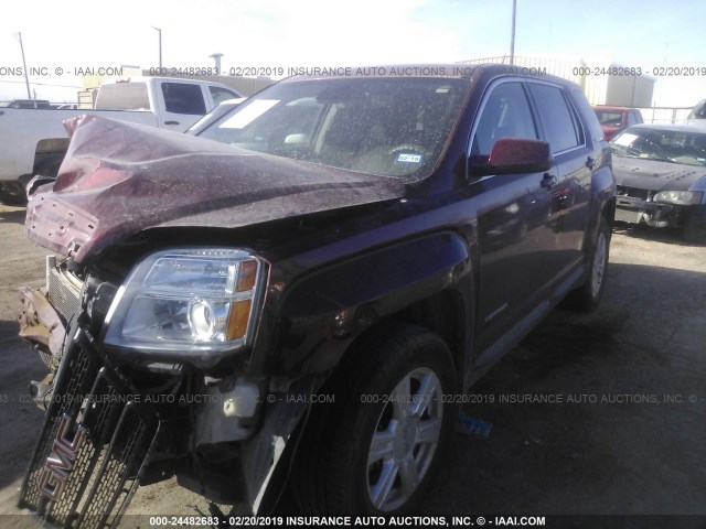 2GKFLSEK1G6240283 - 2016 GMC TERRAIN SLE MAROON photo 2