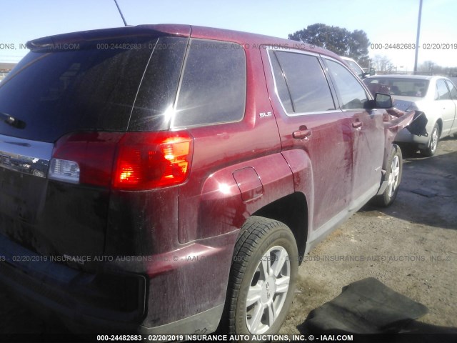 2GKFLSEK1G6240283 - 2016 GMC TERRAIN SLE MAROON photo 4