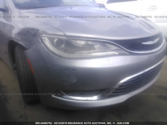 1C3CCCAB3GN110709 - 2016 CHRYSLER 200 LIMITED SILVER photo 6