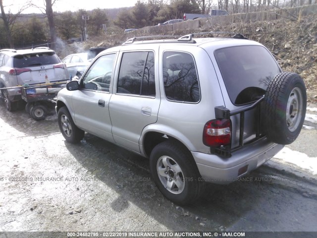 KNDJA723925149532 - 2002 KIA SPORTAGE SILVER photo 3