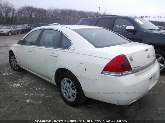 2G1WS553181271971 - 2008 CHEVROLET IMPALA POLICE WHITE photo 3