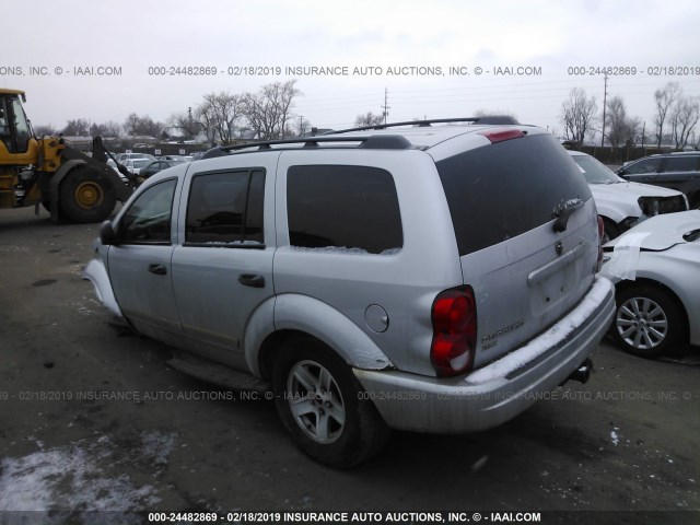 1D4HB48D64F126347 - 2004 DODGE DURANGO SLT SILVER photo 3