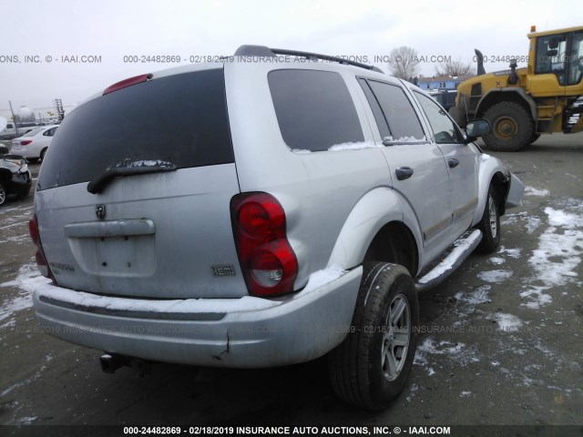 1D4HB48D64F126347 - 2004 DODGE DURANGO SLT SILVER photo 4