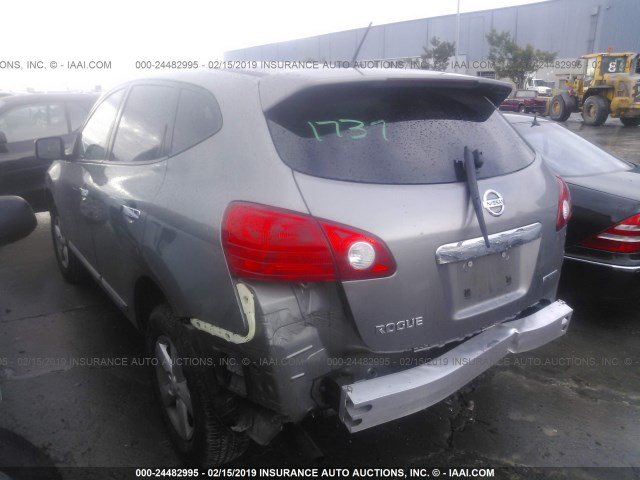 JN8AS5MT7DW522907 - 2013 NISSAN ROGUE S/SV SILVER photo 3