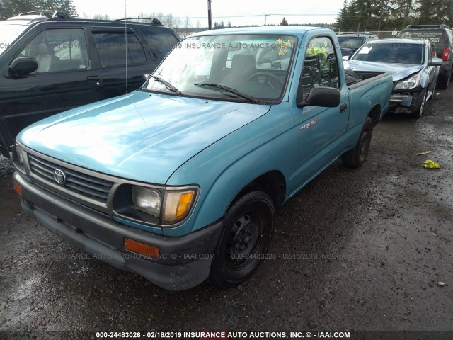 4TANL42N8TZ173855 - 1996 TOYOTA TACOMA Light Blue photo 2