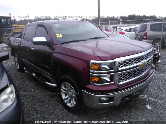 3GCUKREC9EG274643 - 2014 CHEVROLET SILVERADO K1500 LT MAROON photo 1