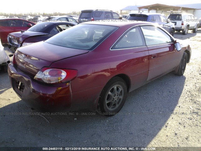 2T1CE22P42C004694 - 2002 TOYOTA CAMRY SOLARA SE RED photo 4