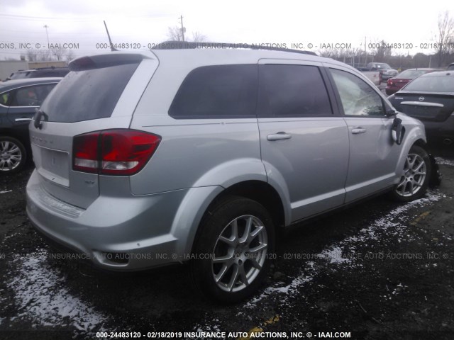 3C4PDCBB8ET308336 - 2014 DODGE JOURNEY SXT SILVER photo 4