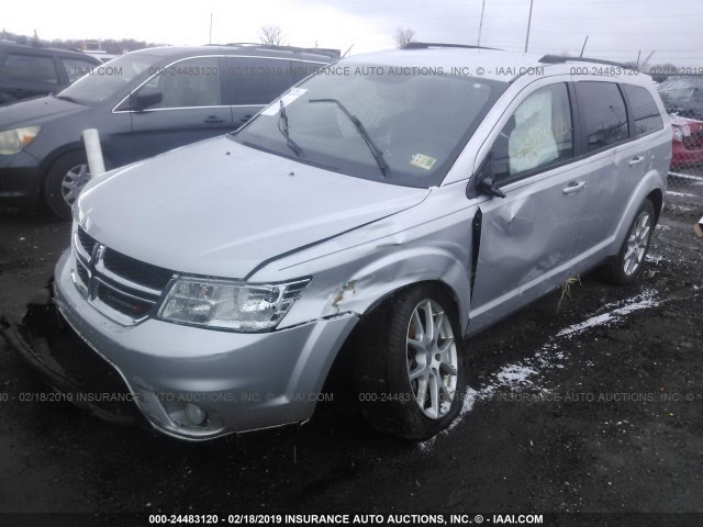 3C4PDCBB8ET308336 - 2014 DODGE JOURNEY SXT SILVER photo 6