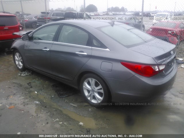 5NPEC4AC5BH134537 - 2011 HYUNDAI SONATA SE/LIMITED GRAY photo 3