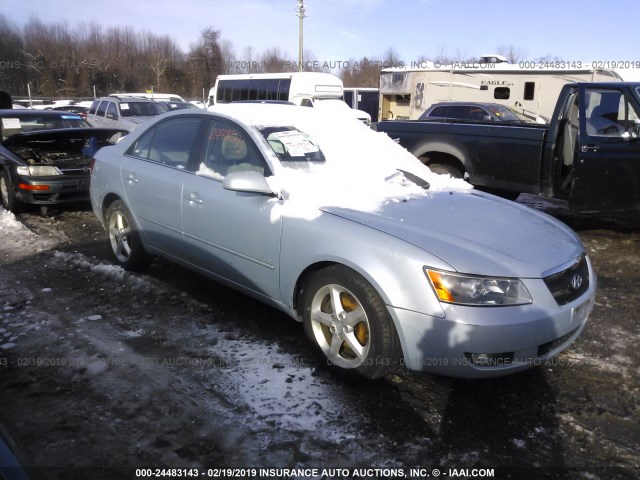 5NPEU46F77H296208 - 2007 HYUNDAI SONATA SE/LIMITED BLUE photo 1