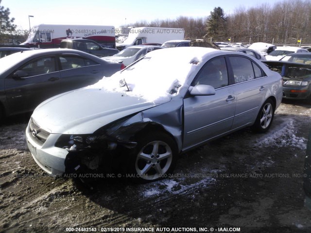 5NPEU46F77H296208 - 2007 HYUNDAI SONATA SE/LIMITED BLUE photo 2