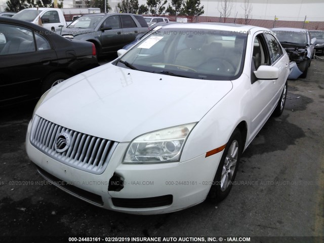 3MEHM07Z89R612650 - 2009 MERCURY MILAN WHITE photo 2