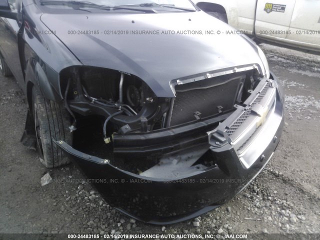 KL1TD56E59B399255 - 2009 CHEVROLET AVEO LS/LT BLACK photo 6
