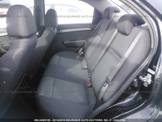 KL1TD56E59B399255 - 2009 CHEVROLET AVEO LS/LT BLACK photo 8