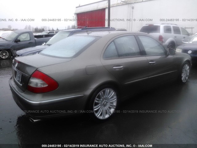 WDBUF56X88B206117 - 2008 MERCEDES-BENZ E 350 GRAY photo 4