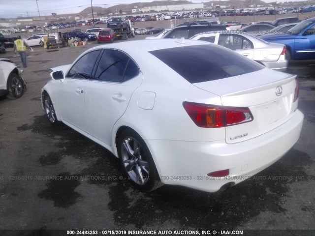 JTHBK262992086089 - 2009 LEXUS IS 250 WHITE photo 3