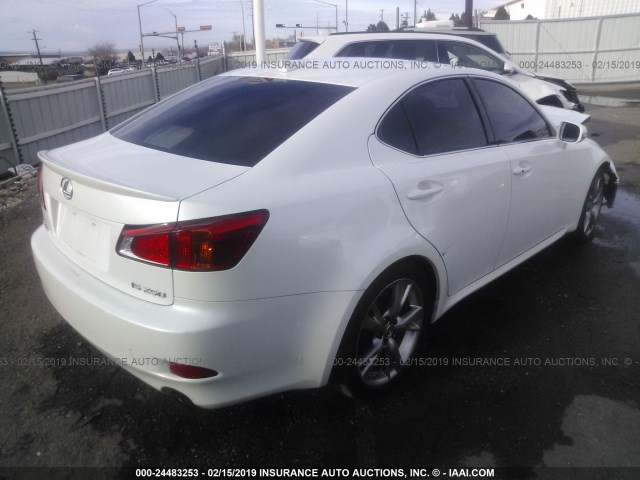 JTHBK262992086089 - 2009 LEXUS IS 250 WHITE photo 4