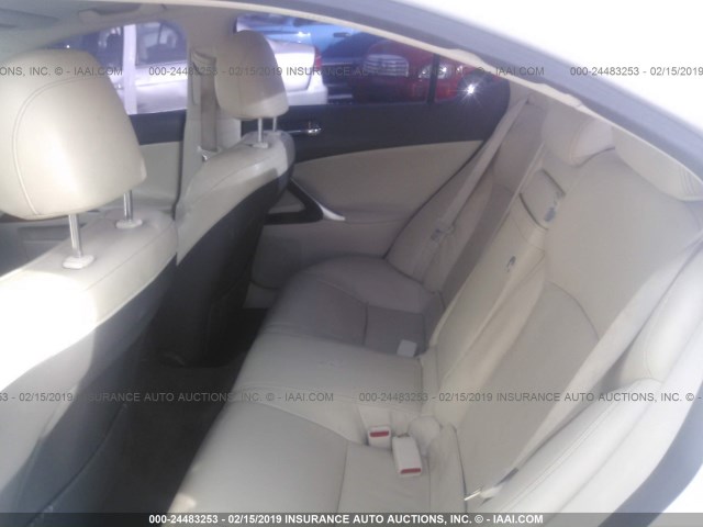 JTHBK262992086089 - 2009 LEXUS IS 250 WHITE photo 8