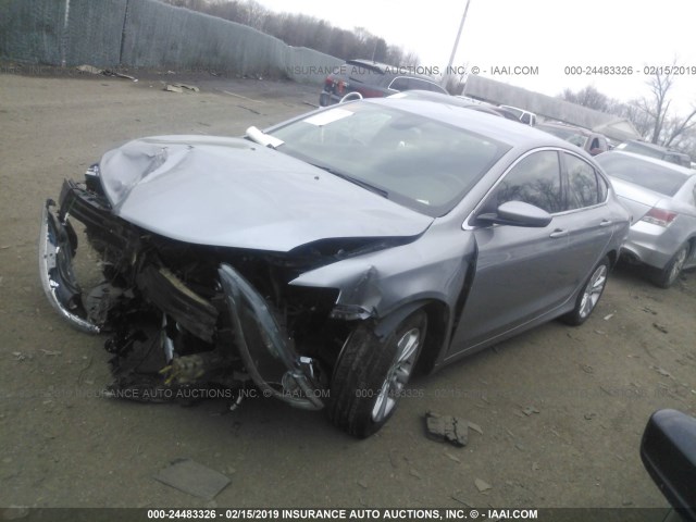 1C3CCCAB2FN609256 - 2015 CHRYSLER 200 LIMITED SILVER photo 2