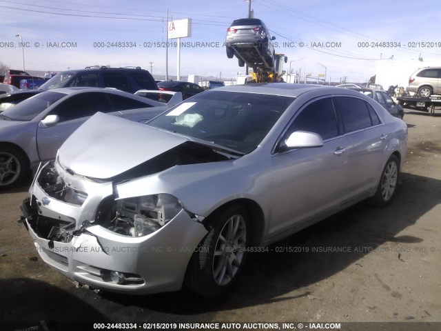 1G1ZE5E08CF378589 - 2012 CHEVROLET MALIBU LTZ SILVER photo 2