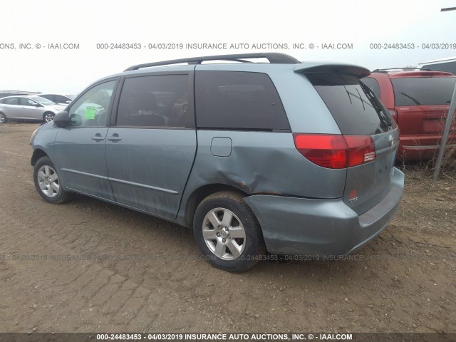 5TDZA23C84S216655 - 2004 TOYOTA SIENNA CE/LE BLUE photo 3