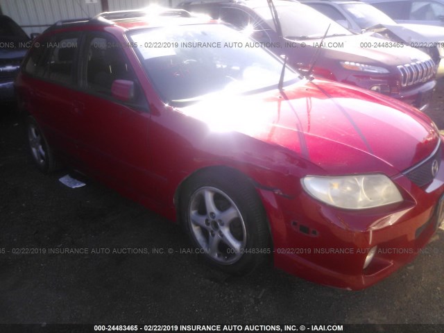 JM1BJ245221585166 - 2002 MAZDA PROTEGE PR5 RED photo 1