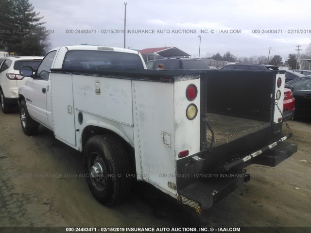 3B6KC26Z9YM227783 - 2000 DODGE RAM 2500 WHITE photo 3