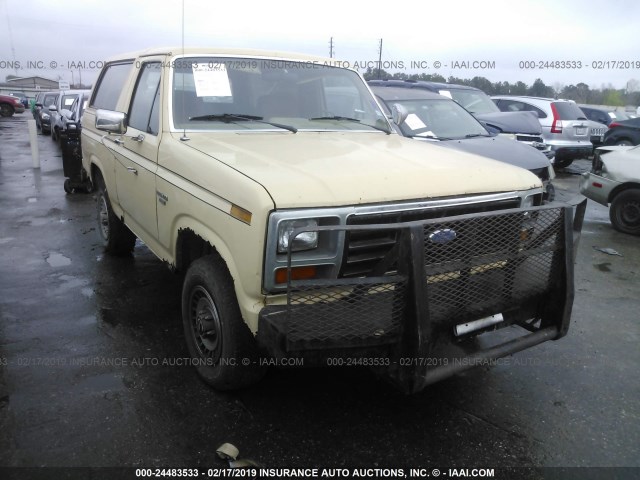 1FMEU15F8ELA11472 - 1984 FORD BRONCO U100 YELLOW photo 1