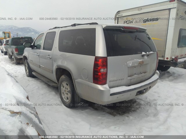 1GNUKJE36AR119261 - 2010 CHEVROLET SUBURBAN K1500 LT SILVER photo 3